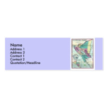 1856 Government Map of Nicaragua by A.H. Jocelyn Business Card Template