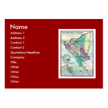 1856 Government Map of Nicaragua by A.H. Jocelyn Business Card
