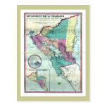 1856 Government Map of Nicaragua by A.H. Jocelyn Postcard
