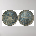 1861 50C Confederate Scott Restrike Civil War Coin Poster