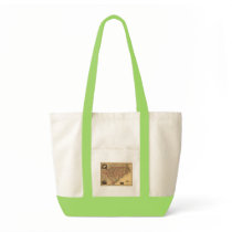 1861 North Carolina and South Carolina Map Tote Bags