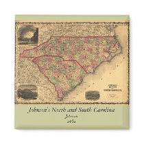 1861 North Carolina and South Carolina Map