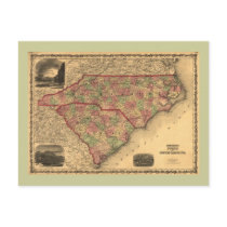 1861 North Carolina and South Carolina Map