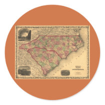 1861 North Carolina and South Carolina Map