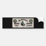 1864 Confederate Fifty Dollar Note Bumper Stickers