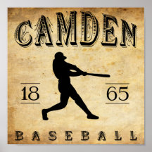 1865 Camden New Jersey Baseball Poster