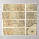 1865 Map of TEXAS Print