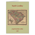 1865 South Carolina Map Greeting Cards