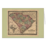 1865 South Carolina Map Greeting Cards