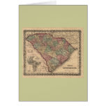 1865 South Carolina Map Greeting Card