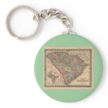 1865 South Carolina Map Key Chain