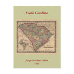 1865 South Carolina Map Post Cards