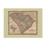1865 South Carolina Map postcards
