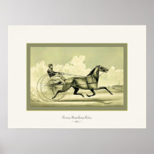 ~ 1870 de George Palmer de cheval de trot Affiches