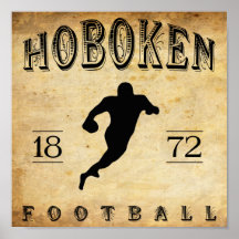 1872 Hoboken New Jersey Football Posters