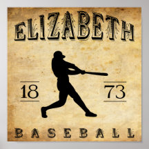 1873 Elizabeth New Jersey Baseball Posters