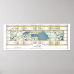 1875 Hinrichs' Guide Map of Central Park Print