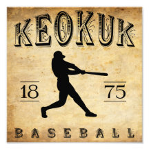1875 Keokuk Iowa Baseball Art Photo