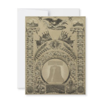 1876 Reproduction The Declaration of Independence Custom Invite