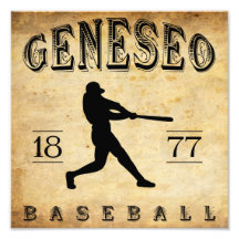 1877 Geneseo New York Baseball Art Photo