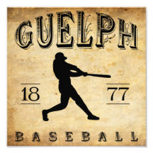 1877 Guelph Ontario Canada Baseball Art Photo