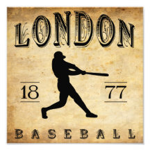 1877 London Ontario Canada Baseball Photo