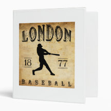 1877 London Ontario Canada Baseball Vinyl Binders