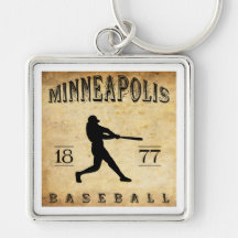 1877 Minneapolis Minnesota Baseball Keychains