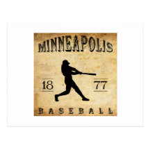 1877 Minneapolis Minnesota Baseball Postcard