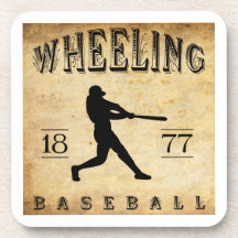 1877 Wheeling West Virginia Baseball Beverage Coasters