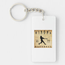 1877 Winona Minnesota Baseball Keychain