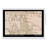 1879 Muskoka map PhotoCard showing Port Carling