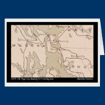1879 Muskoka map PhotoCard showing Port Carling cards
