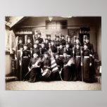 1880 cadets de femmes armés avec des balais affiche