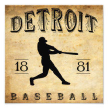 1881 Detroit Michigan Baseball Photographic Print