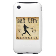1883 Bay City Michigan Baseball Tough iPhone 3 Cases