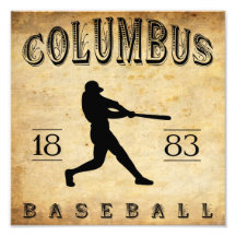 1883 Columbus Ohio Baseball Art Photo