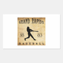 1883 Grand Rapids Michigan Baseball Sticker