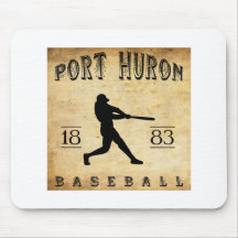 1883 Port Huron Michigan Baseball Mouse Pad