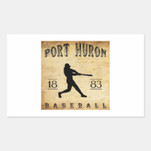 1883 Port Huron Michigan Baseball Rectangular Stickers