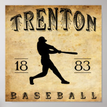 1883 Trenton New Jersey Baseball Print