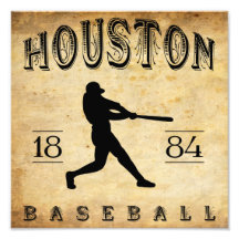1884 Houston Texas Baseball Art Photo