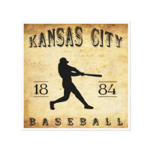 1884 Kansas City Missouri Baseball Stretched Canvas Prints