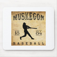 1884 Muskegon Michigan Baseball Mousepad
