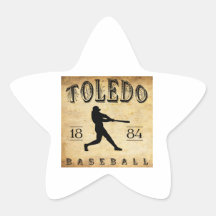 1884 Toledo Ohio Baseball Star Sticker