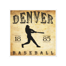 1885 Denver Colorado Baseball Stretched Canvas Print