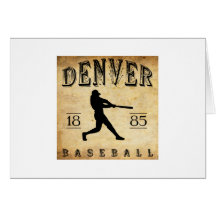 1885 Denver Colorado Baseball Greeting Card