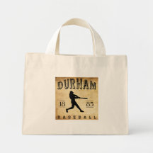1885 Durham North Carolina Baseball Tote Bags