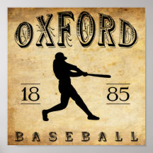 1885 Oxford North Carolina Baseball Poster