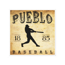 1885 Pueblo Colorado Baseball Stretched Canvas Print